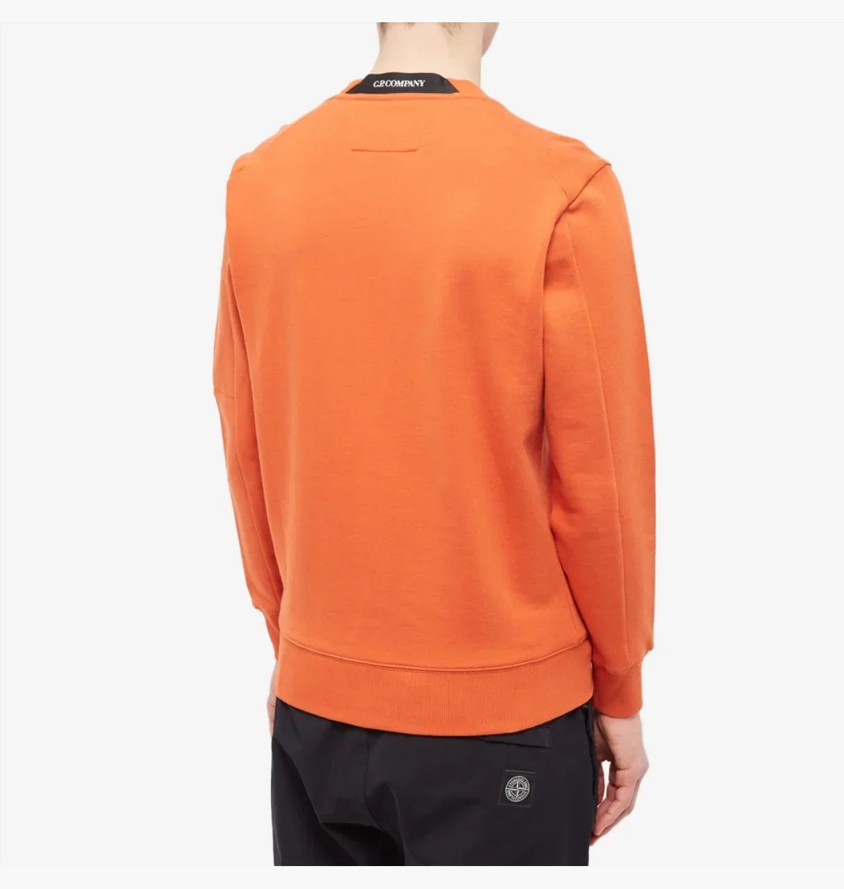 Cp Company Diagonal Raised Cotton Lens Sweatshirt Harvest Pumpkin