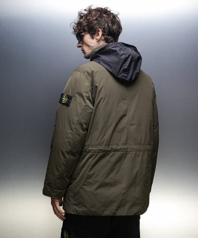 Stone Island Micro Twill Down Jacket Olive