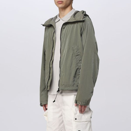 Cp Company Goggle Hooded Chrome Jacket In Bronze Green