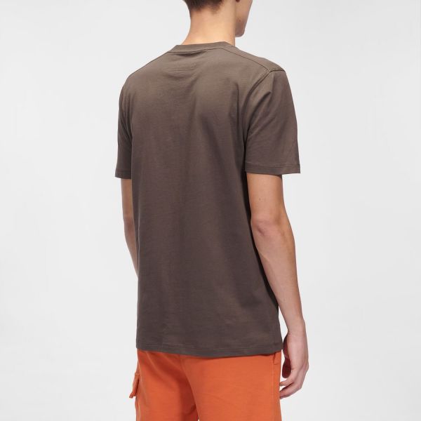 Cp Company Small Centre Logo T-Shirt In Brown