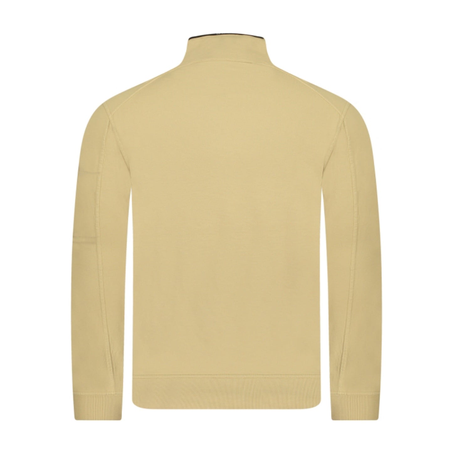 Cp Company Light Fleece Quarter Zip Lens Sweatshirt in Mojade Desert
