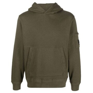 Cp Company Resist Dyed Cotton Lens Overhead Hoodie in Ivy Green