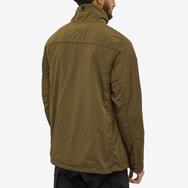 Cp Company Cr - L Lens Half Zip Overshirt in Green Moss