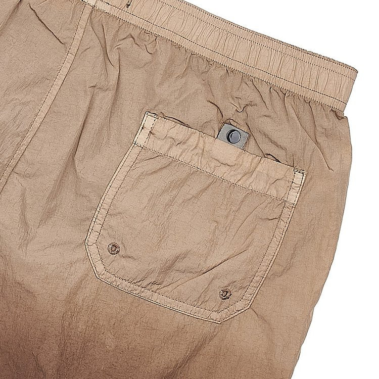 Cp Company Eco Chrome-R Immersion Dyed Logo Swim Shorts in Brown