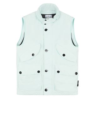 Stone Island David-Tc Laser Printed Down Gilet In Grey