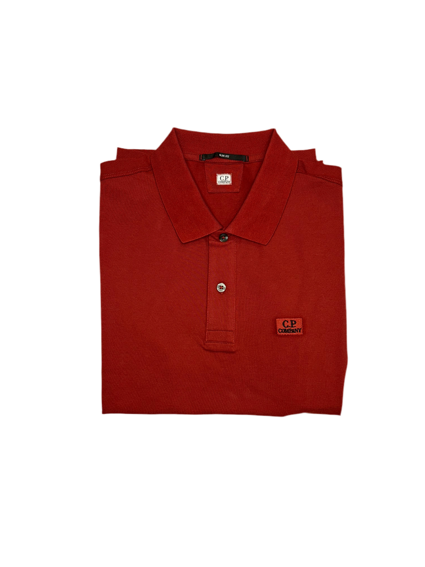 Cp Company 098A Slim Fit Polo Shirt in Red