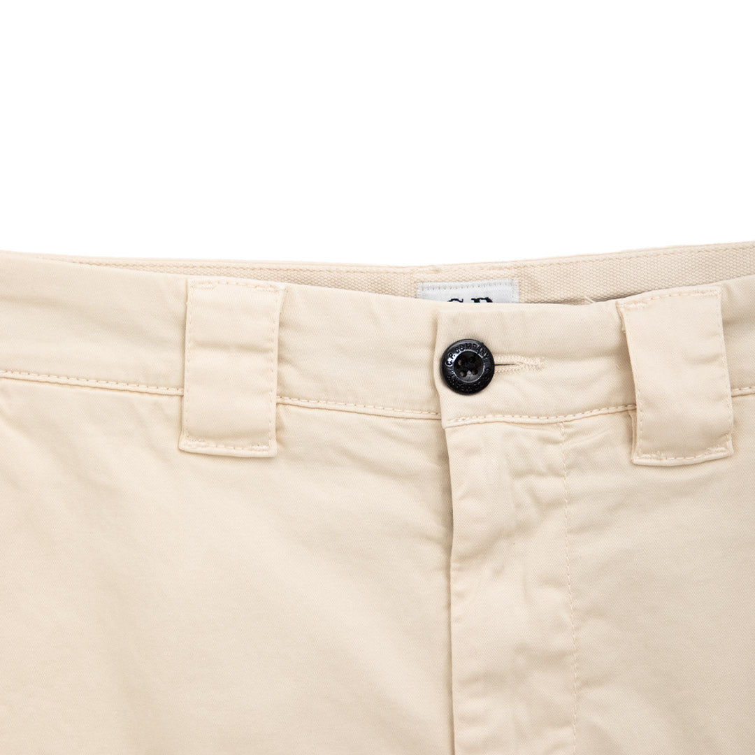 Cp Company Utility Stretch Sateen Lens Shorts in Beige