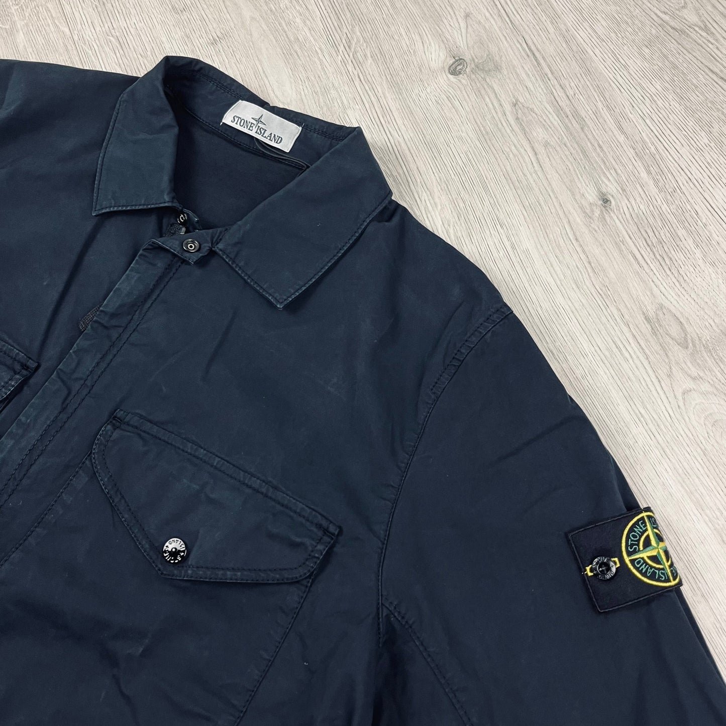 Stone Island Zip Overshirt - Navy