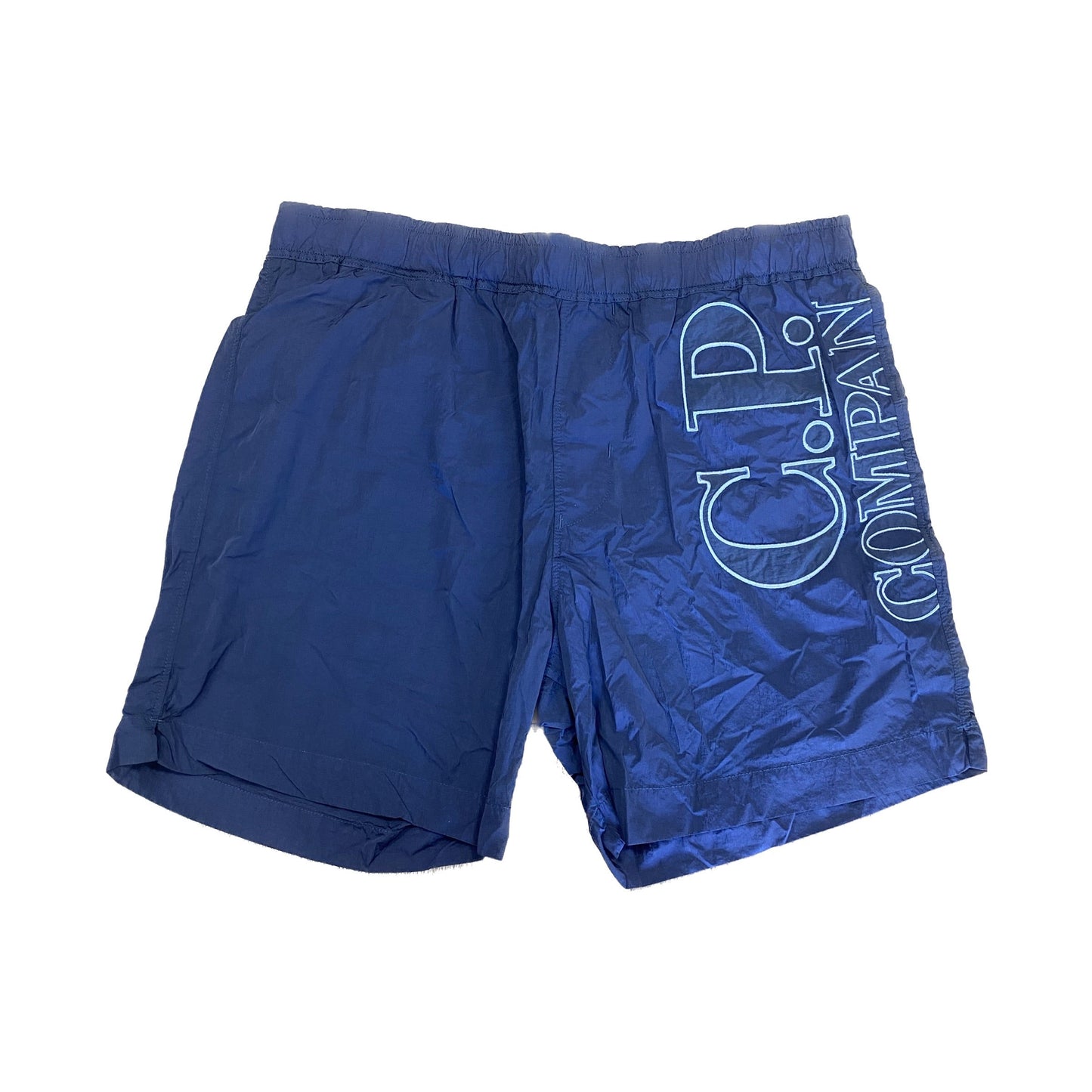 Cp Company Eco-Chrome R Logo Swim Shorts Medieval Blue