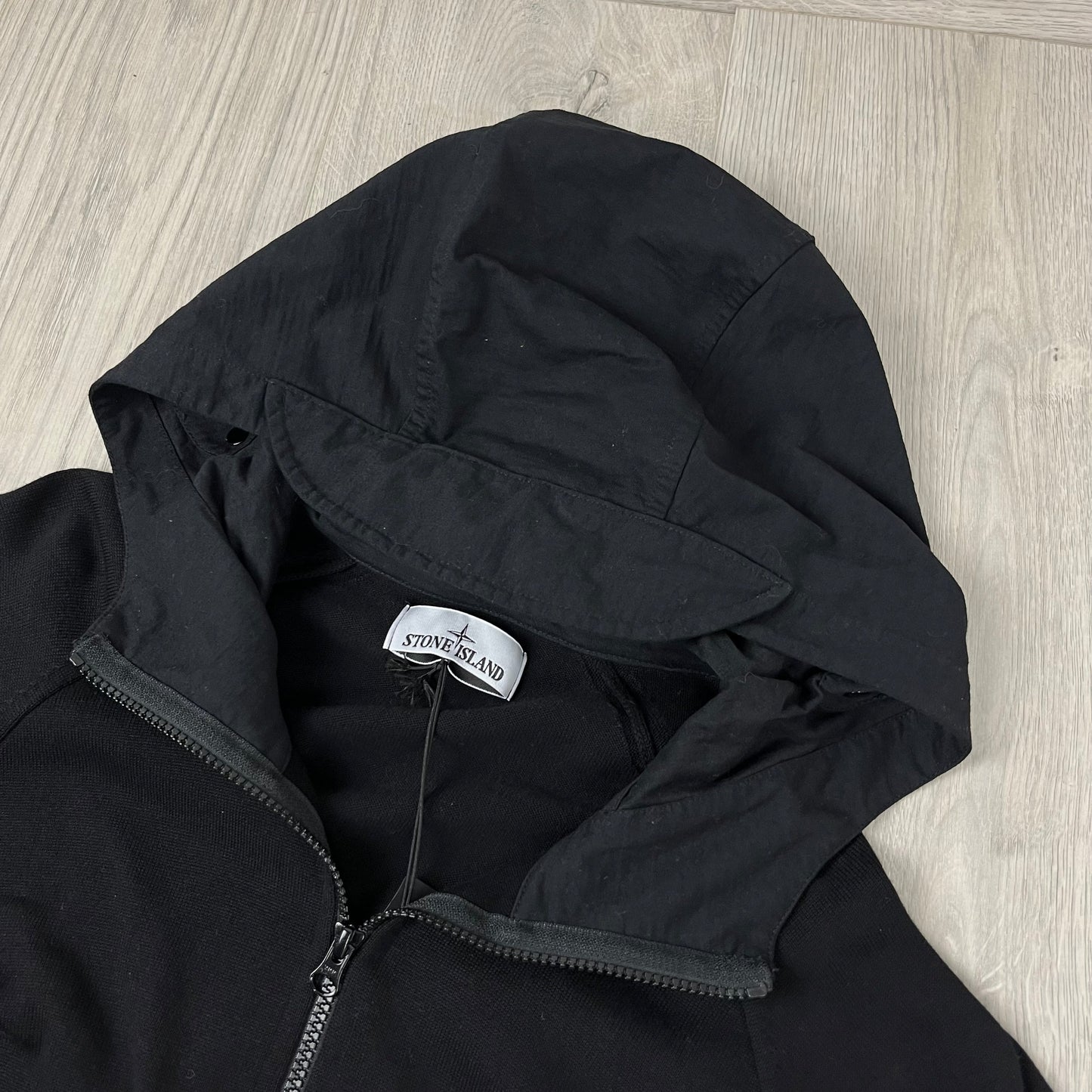 Stone Island Knit Hoodie - Black
