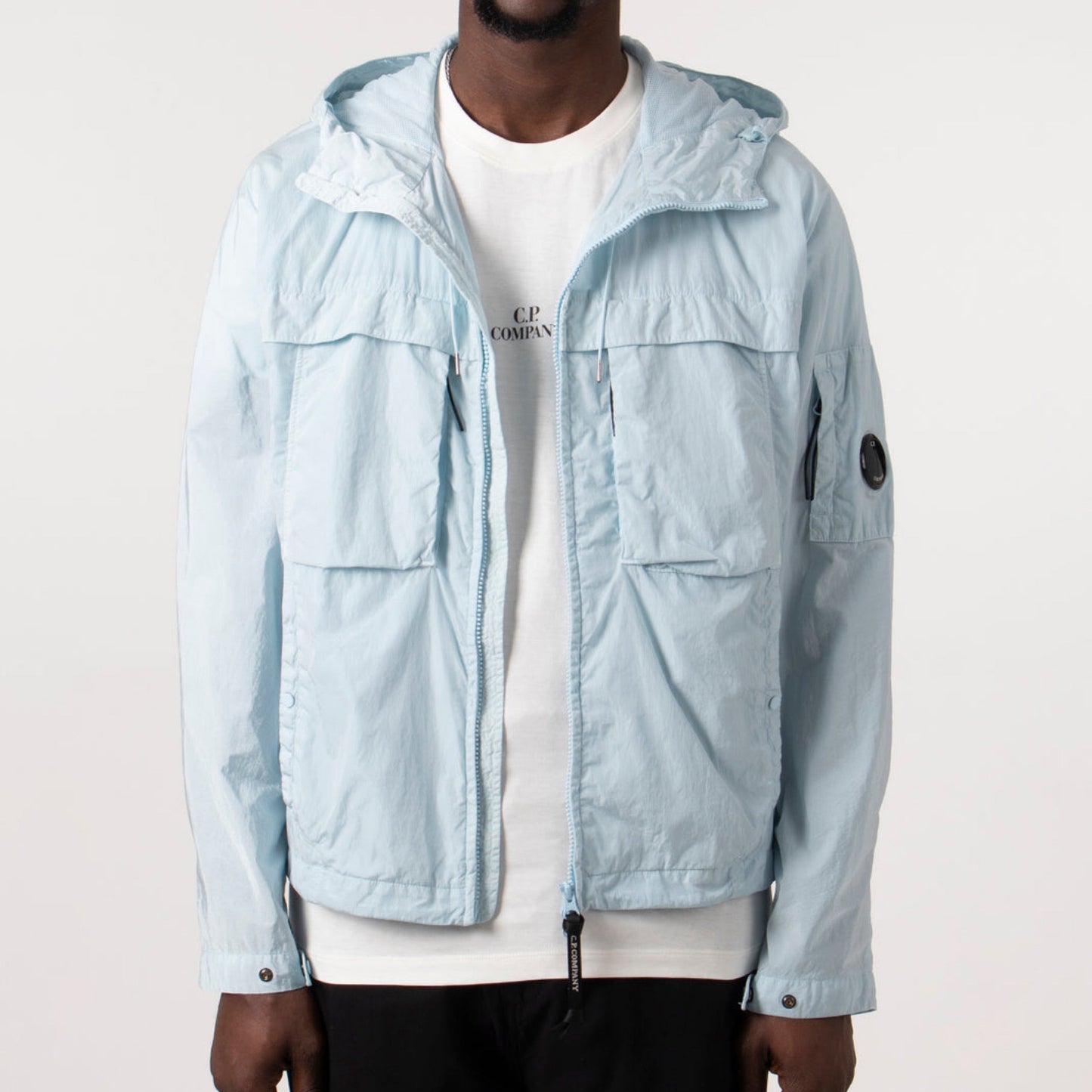 Cp Company Chrome-R Lens Short Jacket in Starlight Blue
