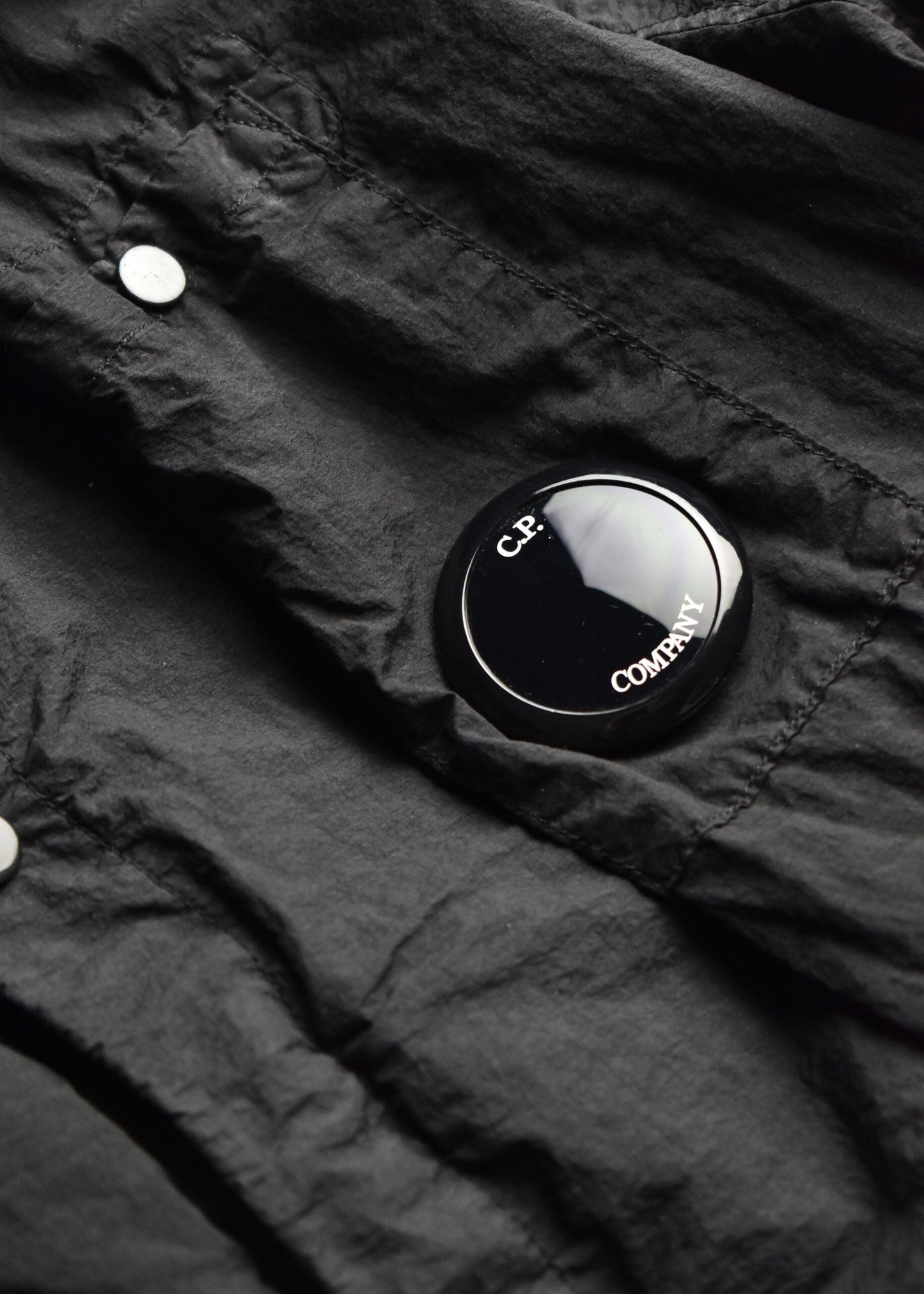 Cp Company Taylon L Nylon Overshirt in Griffin Grey