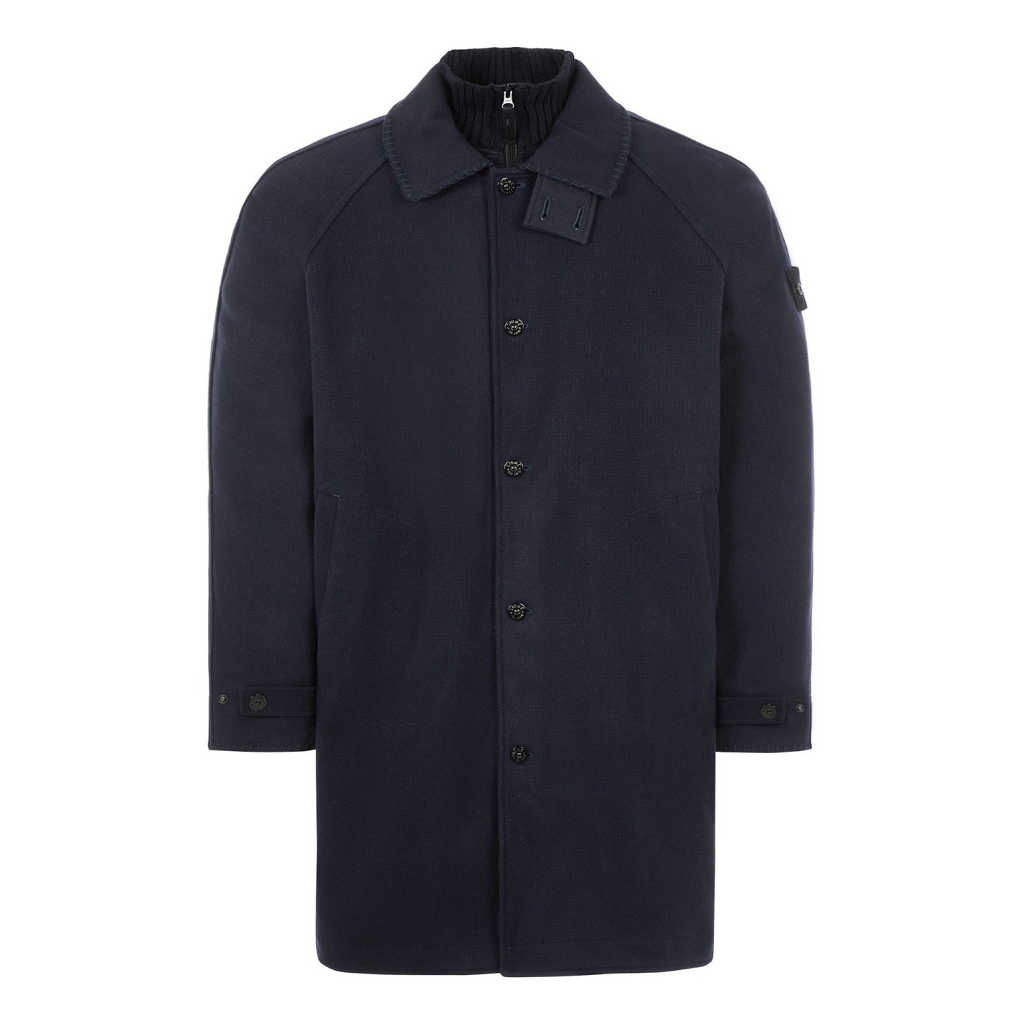 Stone Island Panno Speciale Coat in Navy