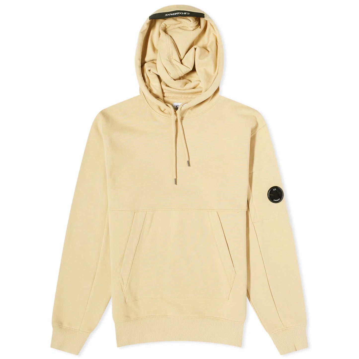 Cp Company Heavy Lens Overhead Hoodie In Mojade Desert