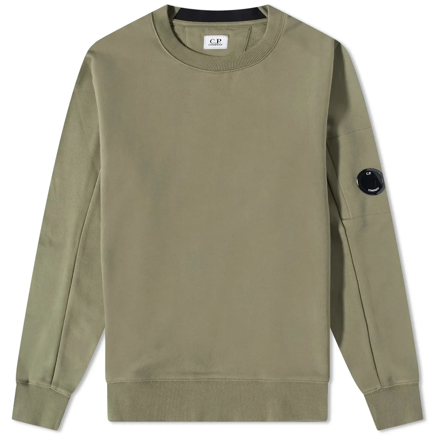 Cp Company Diagonal Raised Cotton Lens Sweatshirt Bronze Green