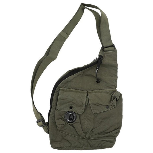 Cp Company Nylon B Single Strap Lens Rucksack in Ivy Green