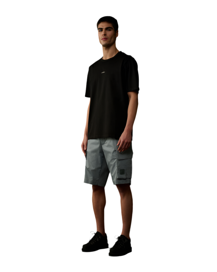 Cp Company 198A Metropolis Series Mercerised Jersey Print Logo T-Shirt in Black