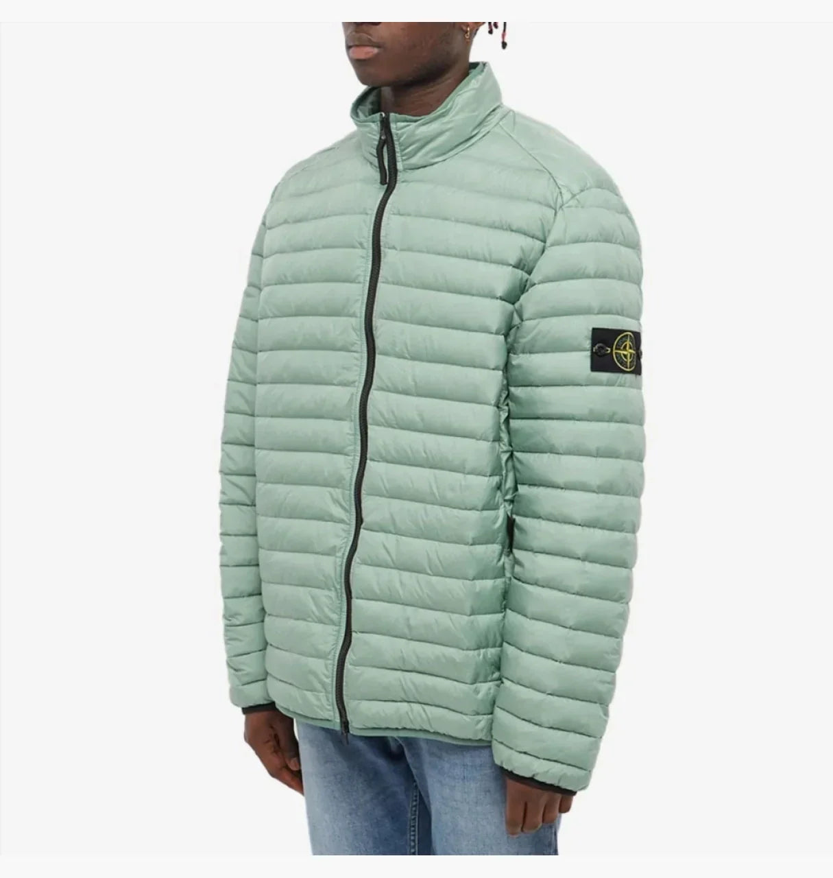 Stone Island Loom Woven Chambers R-Nylon Down Tc Packable Jacket In Light Green
