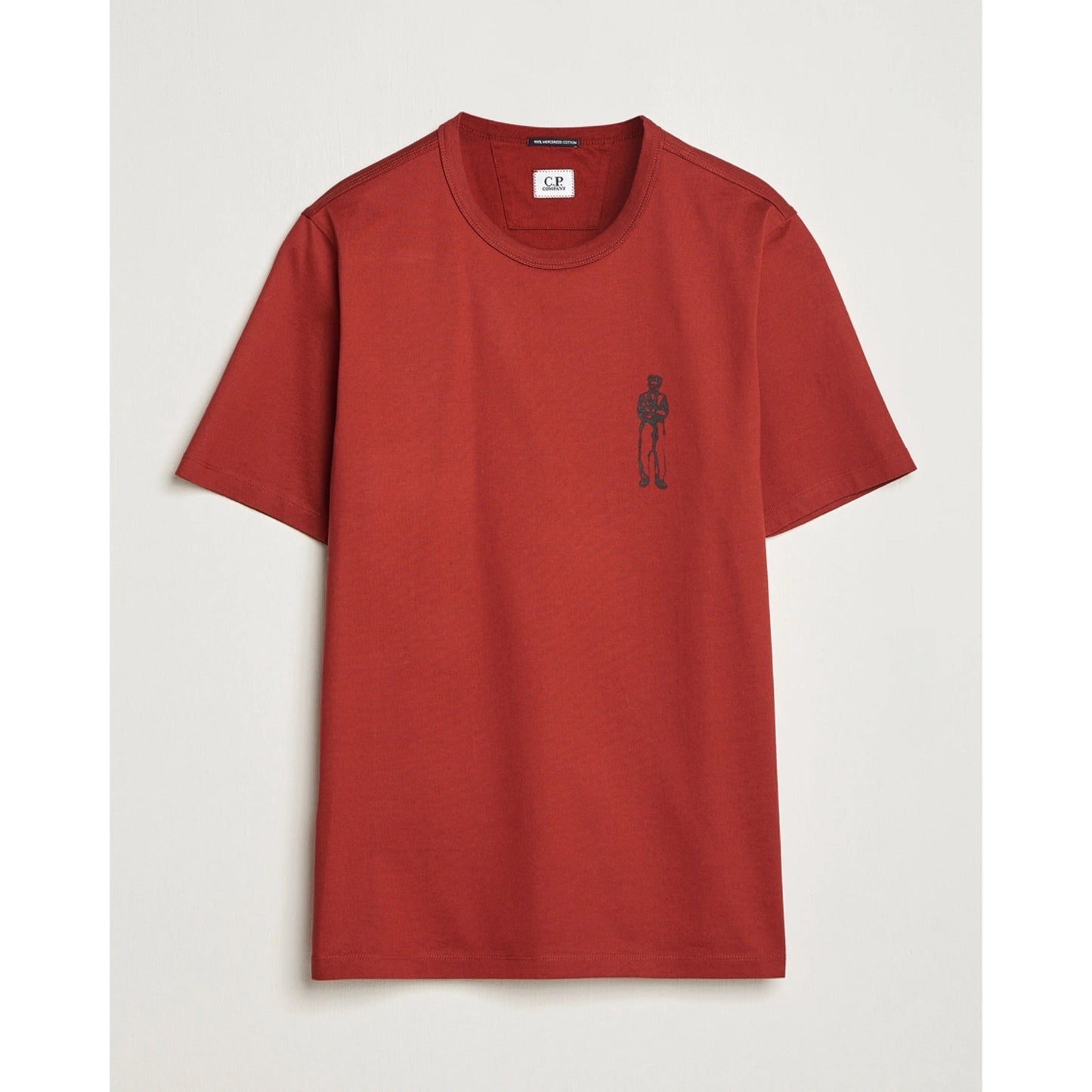 Cp Company Mercerized Cotton Sailor Logo T-Shirt in Red