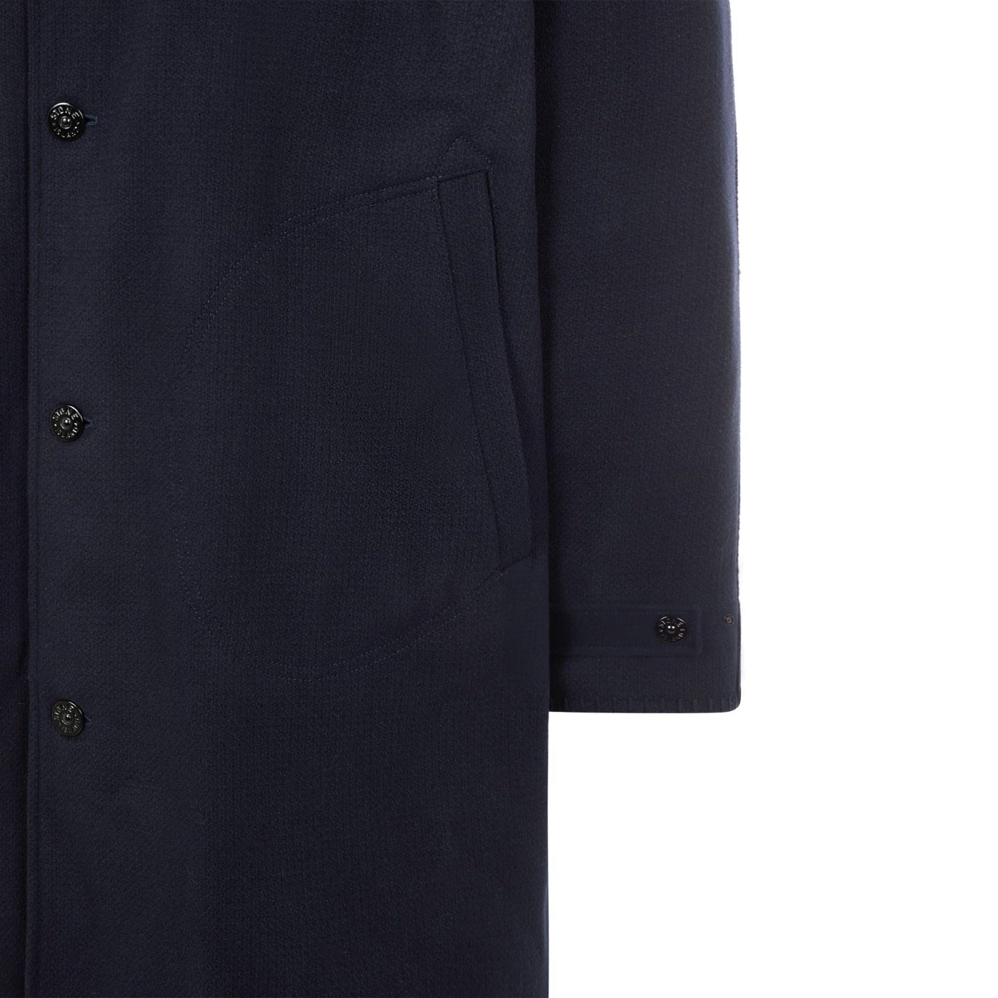Stone Island Panno Speciale Coat in Navy