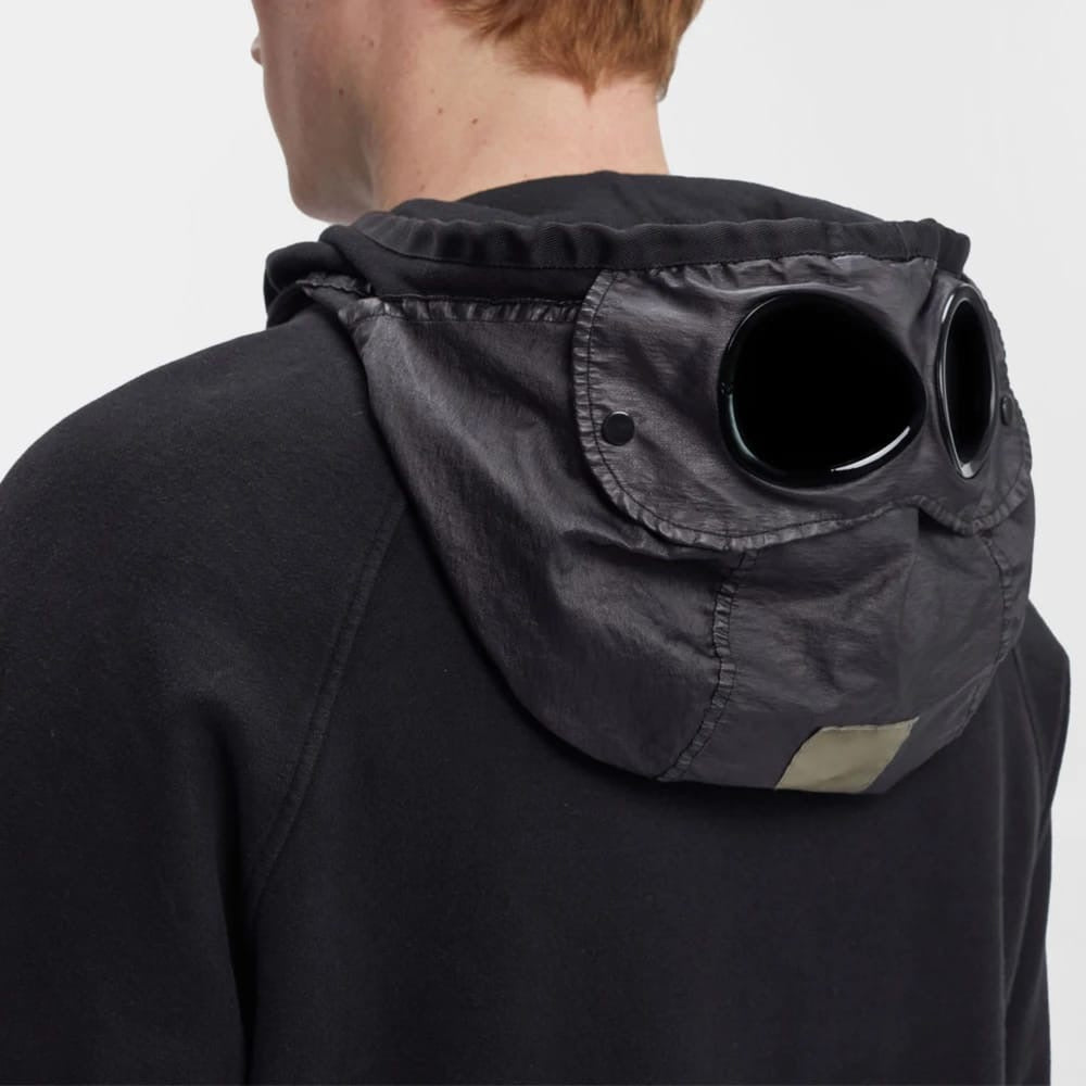 Cp Company Mixed Overhead Hoodie Black