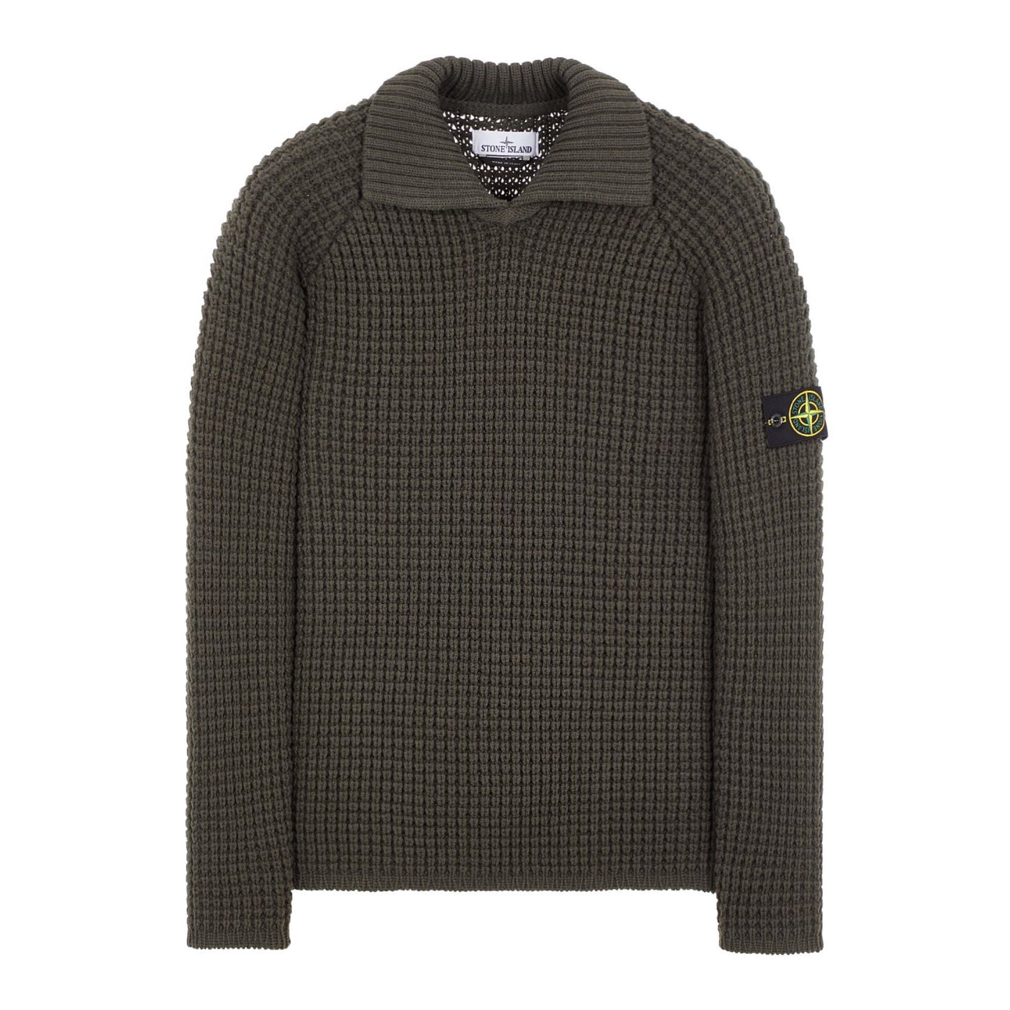 Stone Island Heavy Knit Sweatshirt in Olive