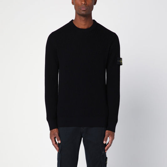 Stone Island Rws Ribbed Sweatshirt Black
