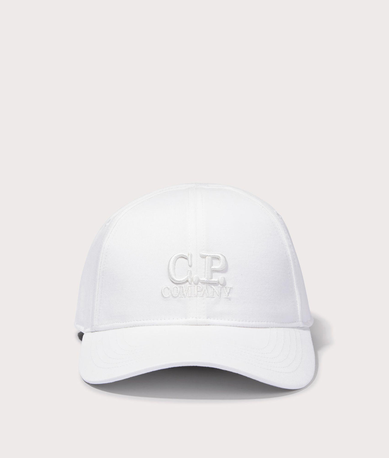 Cp Company Gabardine Logo Cap In White