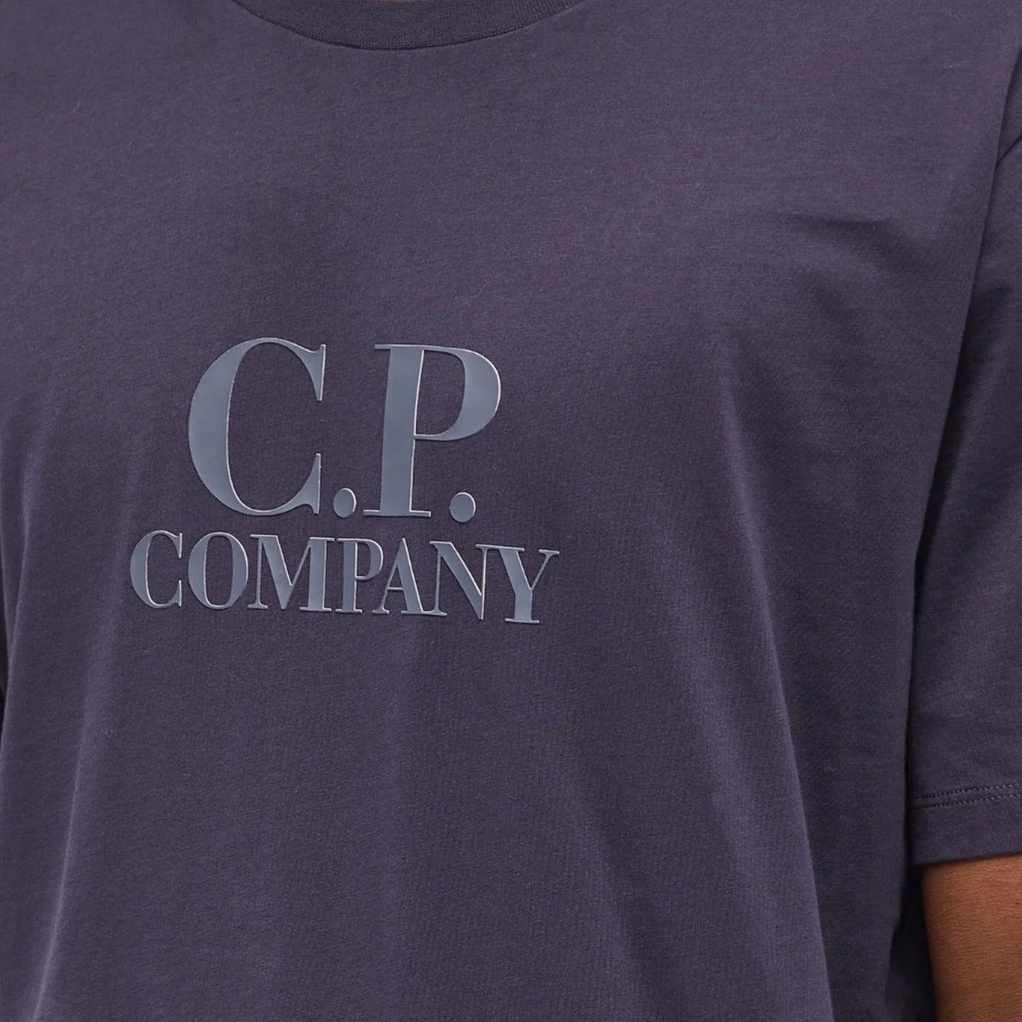 Cp Company Tonal Logo T-Shirt 119A In Navy