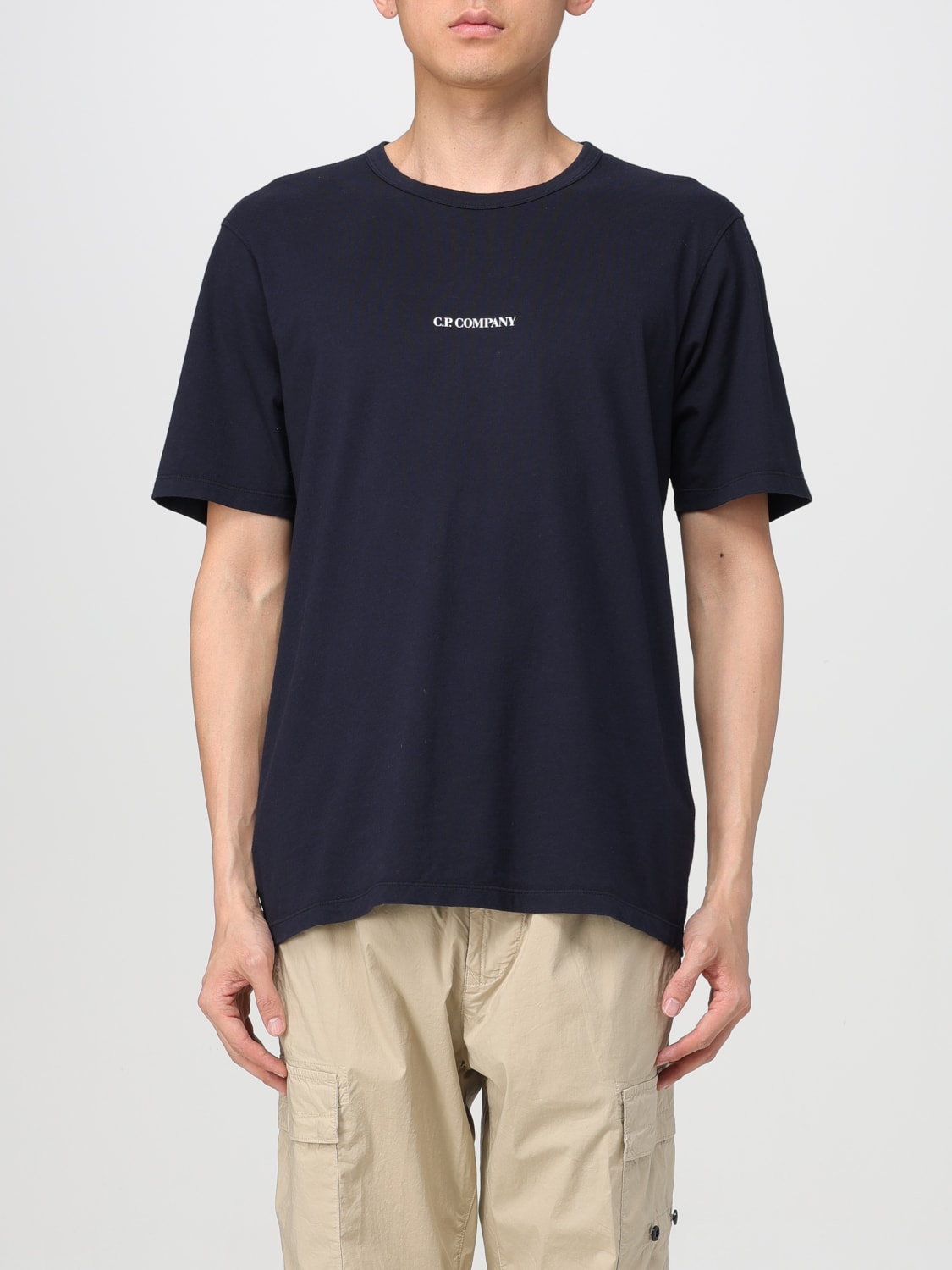 Cp Company Small Logo T-Shirt In Navy