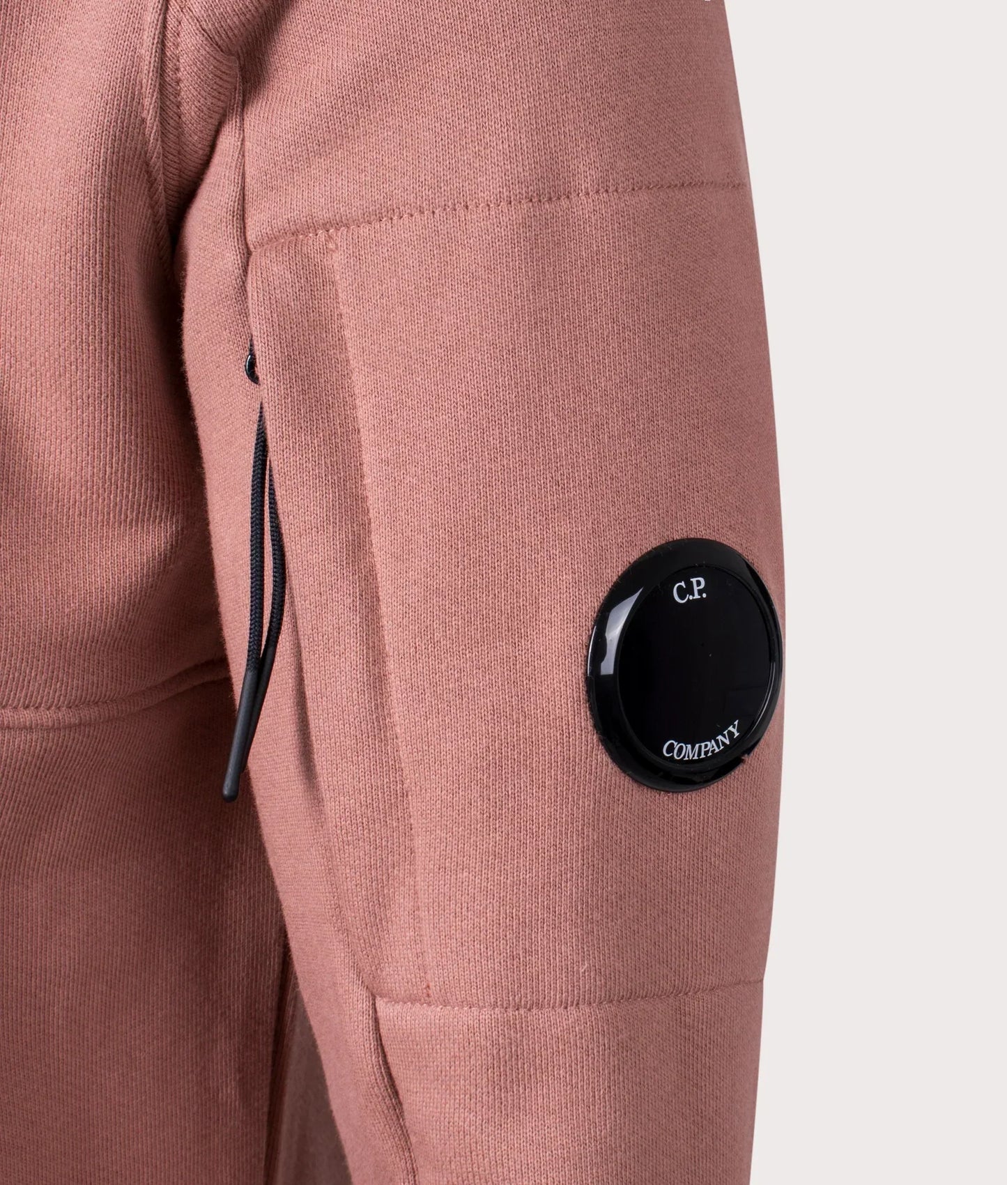 Cp Company Heavy Lens Overhead Hoodie In Cedar Wood