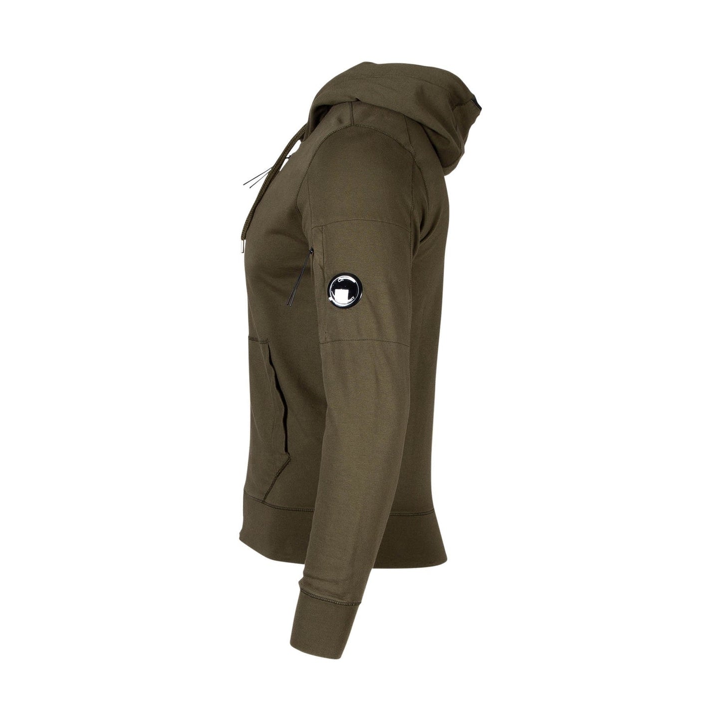 Cp Company Hooded Lens Full Zip In Ivy Green