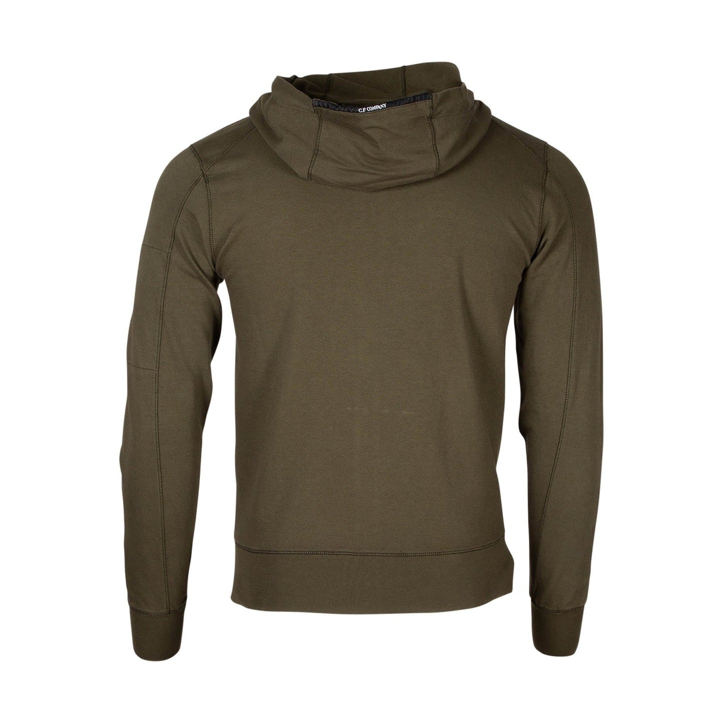 Cp Company Hooded Lens Full Zip In Ivy Green