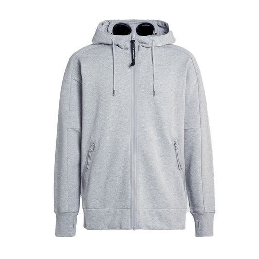 Cp Company Diagonal Raised Fleece Goggle Full Zip in Grey