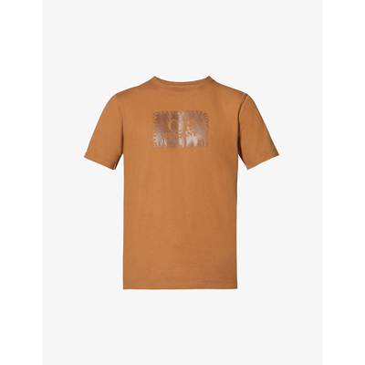 Cp Company Stamp Logo T-Shirt Bronze Brown