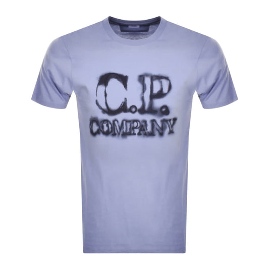 Cp Company Blurry Logo T-Shirt in Cosmic Sky