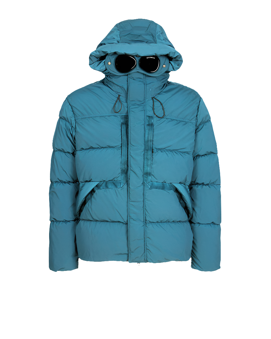 Cp Company Nycra-R Goggle Down Jacket Spruce Blue