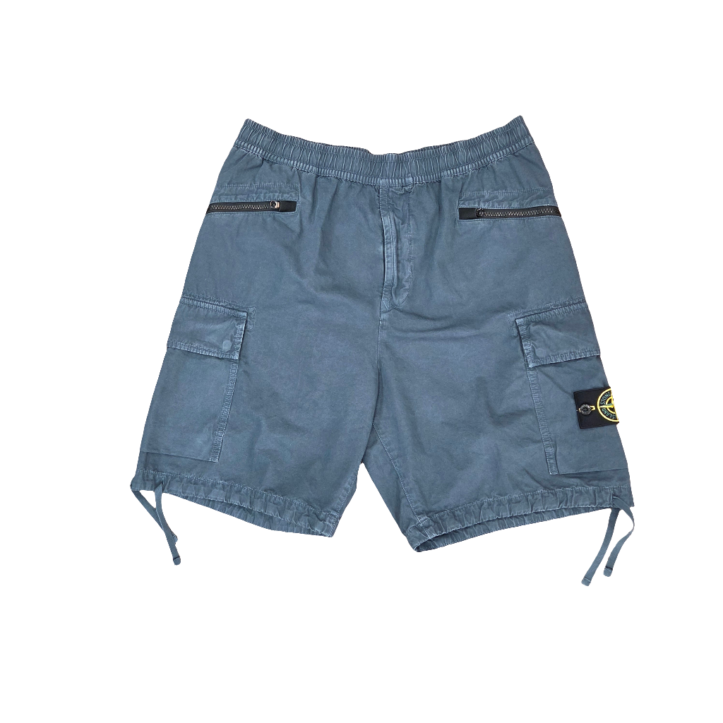 Stone Island L10WA Comfort Fit Cargo Shorts In Avio Blue