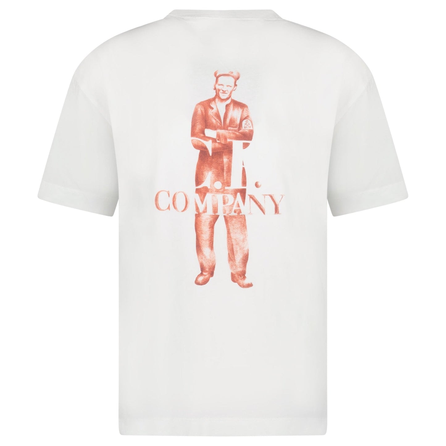 CP Company 30/1 Jersey Logo T-Shirt Gauze White