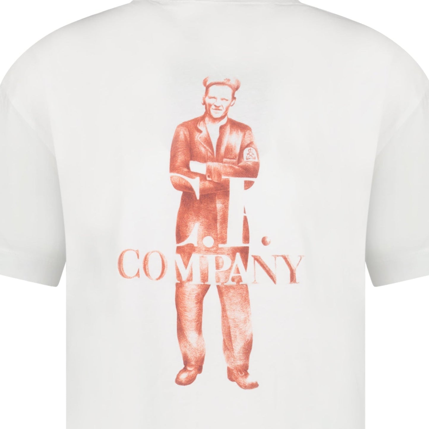 CP Company 30/1 Jersey Logo T-Shirt Gauze White