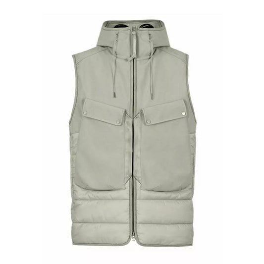 Cp Company Mixed Shell-R Goggle Gillet In Lead Grey