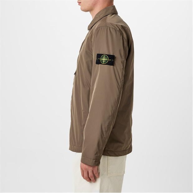 Stone Island Micro Twill With Primaloft Insulation Jacket In Walnut Brown