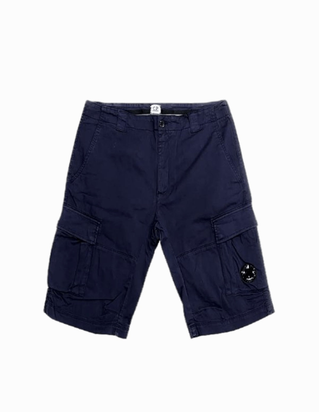 Cp Company 116A Satin Stretch Lens Cargo Shorts Medieval Blue
