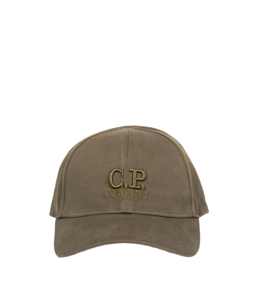 Cp Company Gabardine Logo Cap In Ivy Green