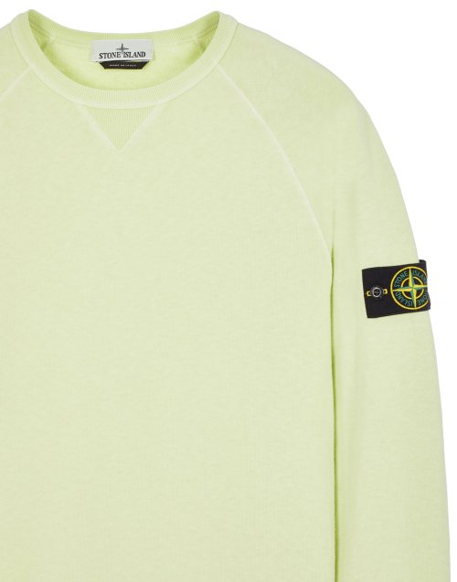 Stone Island 66360 Garment Dyed Sweatshirt In Light Green