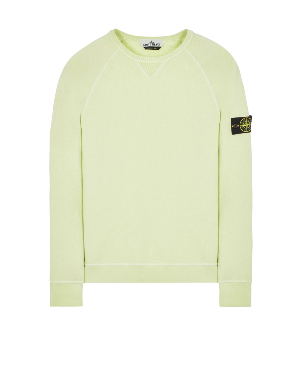 Stone Island 66360 Garment Dyed Sweatshirt In Light Green