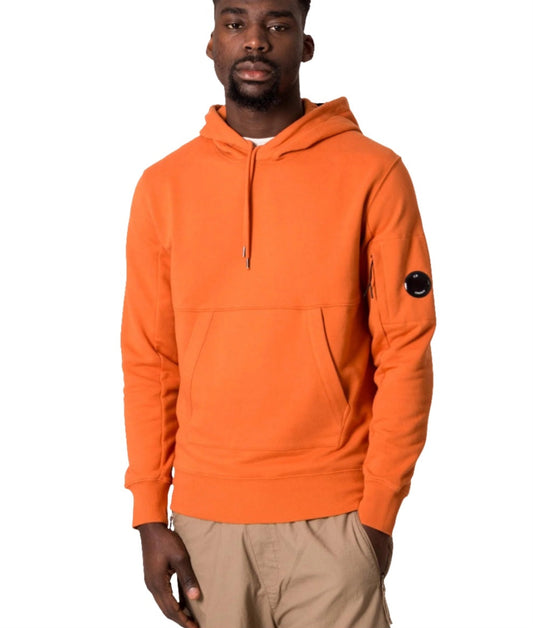 Cp Company Heavy Lens Overhead Hoodie In Harvest Pumpkin