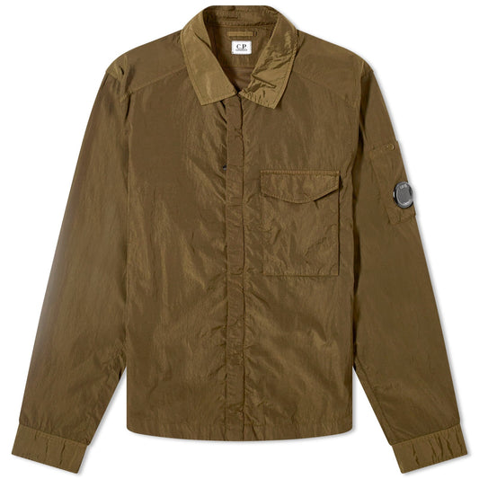 Cp Company Chrome-R Overshirt In Ivy Green