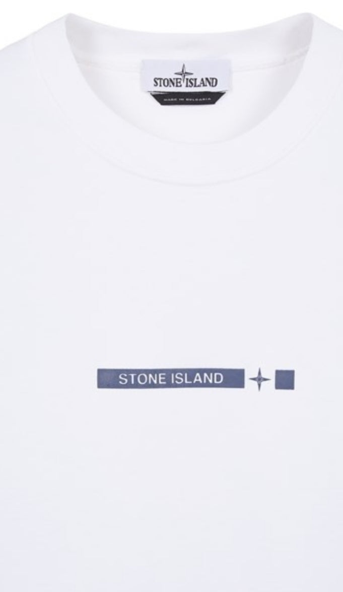 Stone Island Small Logo Sweatshirt In White