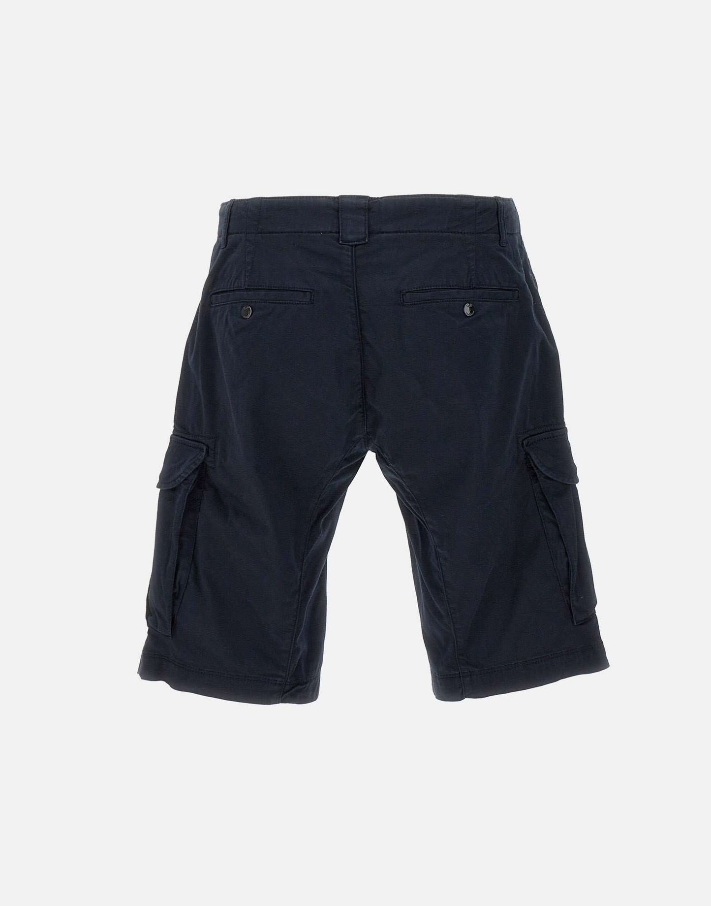 Cp Company 116A Satin Stretch Cargo Shorts In Navy